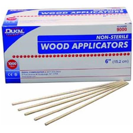 Dukal Non-Sterile- Wood Applicators- 6 in. 9000
